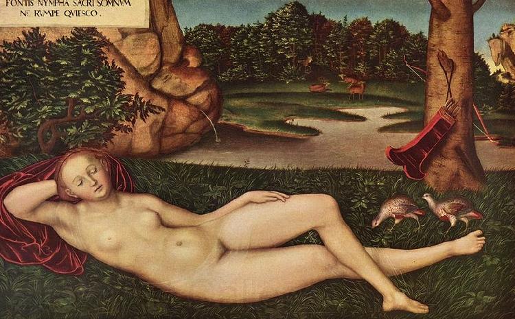 Lucas  Cranach Ruhende Quellnymphe